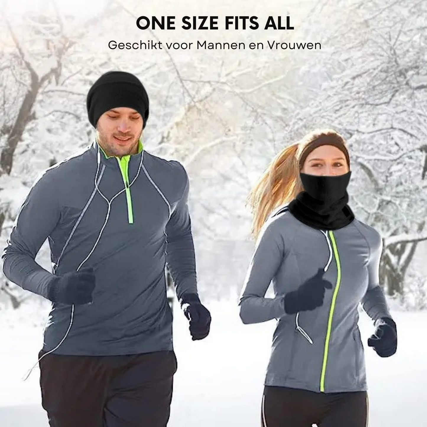 Nekwarmer Heren & Dames - Geschikt voor Wintersport, Wandelen & Fietsen - Halswarmer - Sjaal - Zwart