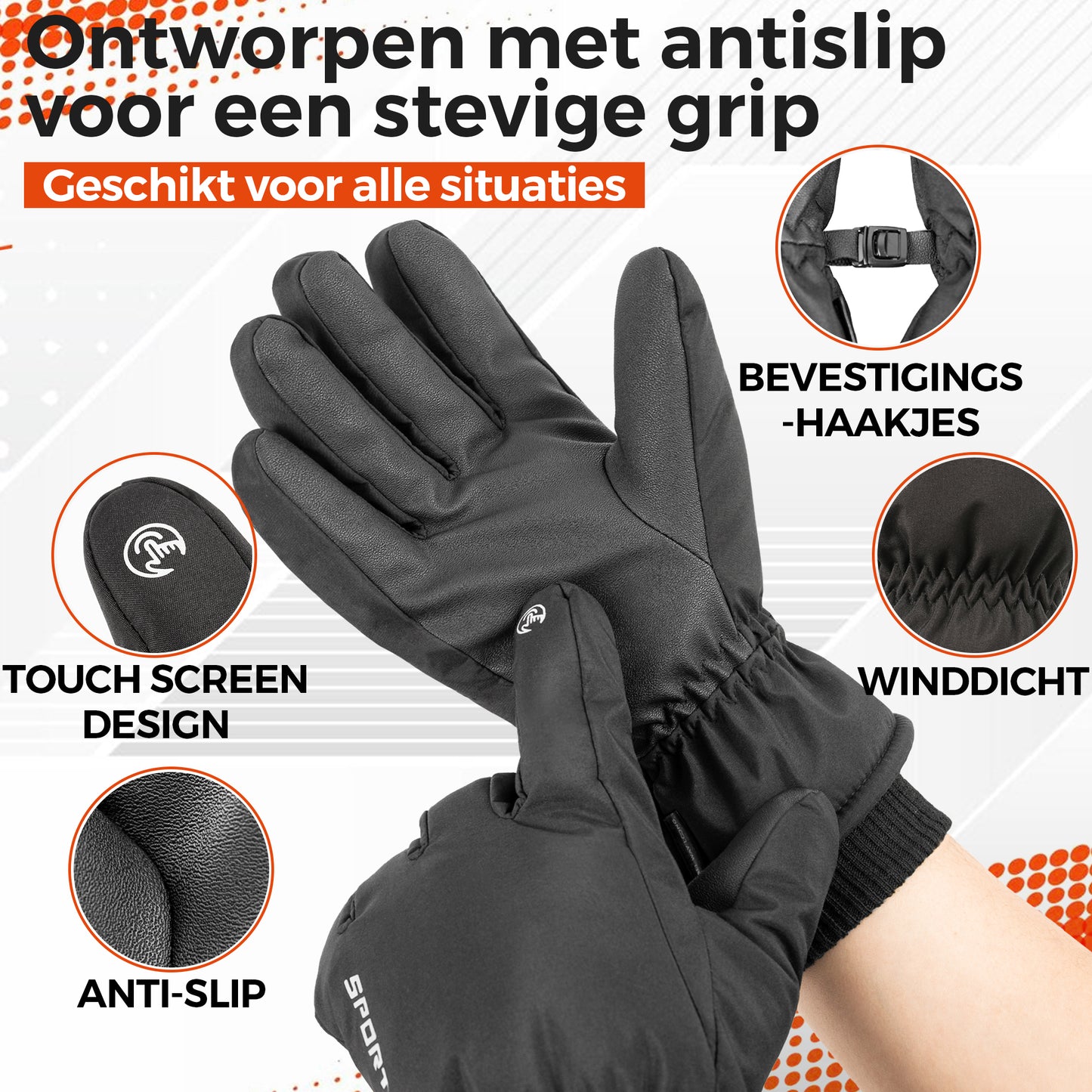Fietshandschoenen met Touchscreen - Winddicht / Waterdicht - Handschoenen voor de Winter