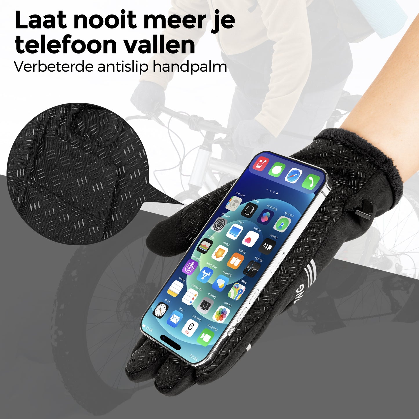 Fietshandschoenen met Touchscreen - Winddicht / Waterdicht - Motor Handschoenen