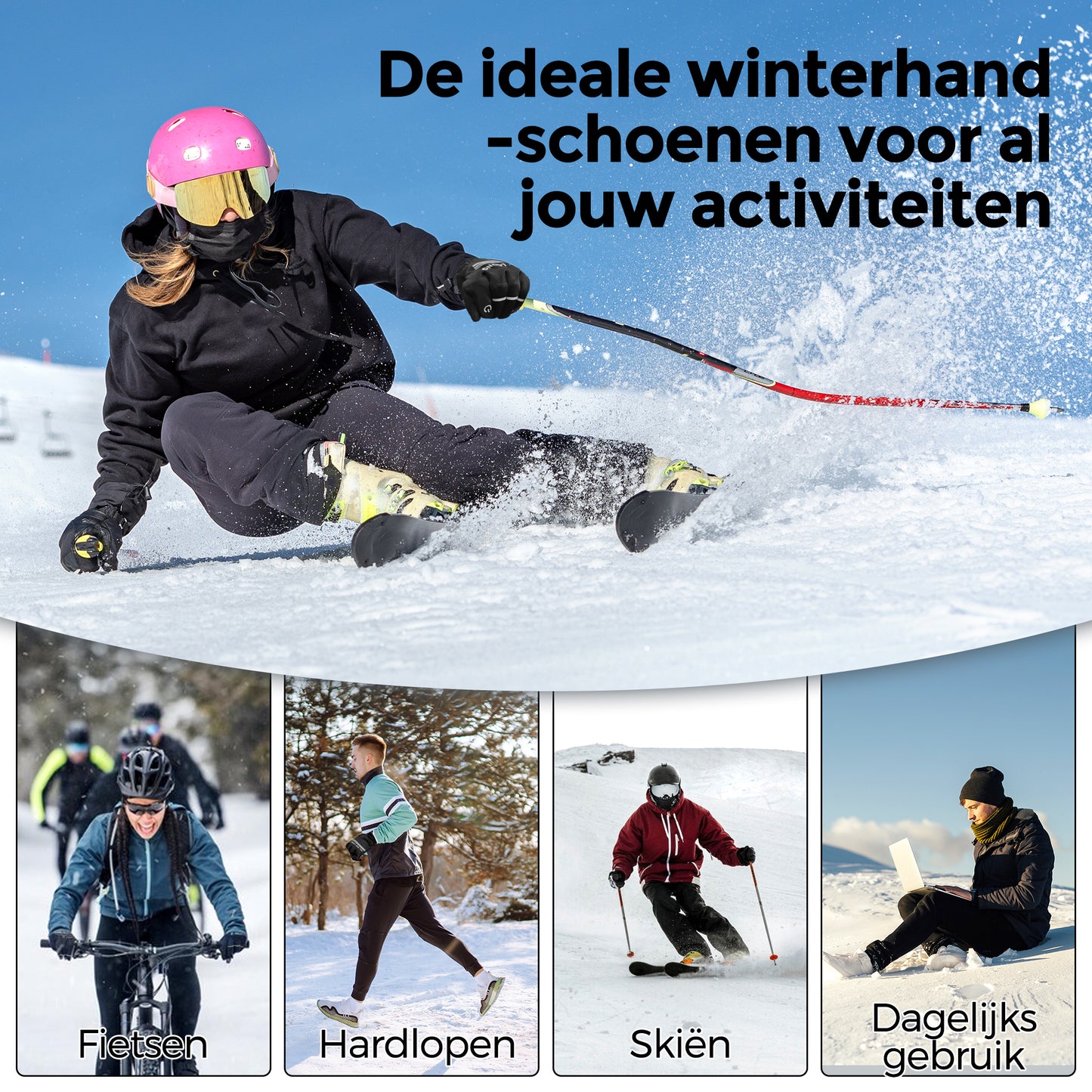 Fietshandschoenen met Touchscreen - Winddicht / Waterdicht - Motor Handschoenen