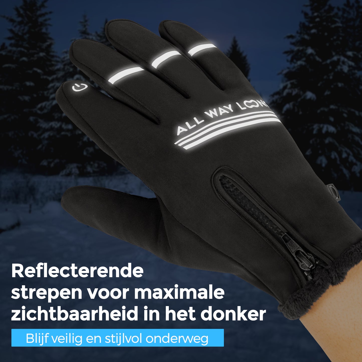 Fietshandschoenen met Touchscreen - Winddicht / Waterdicht - Motor Handschoenen