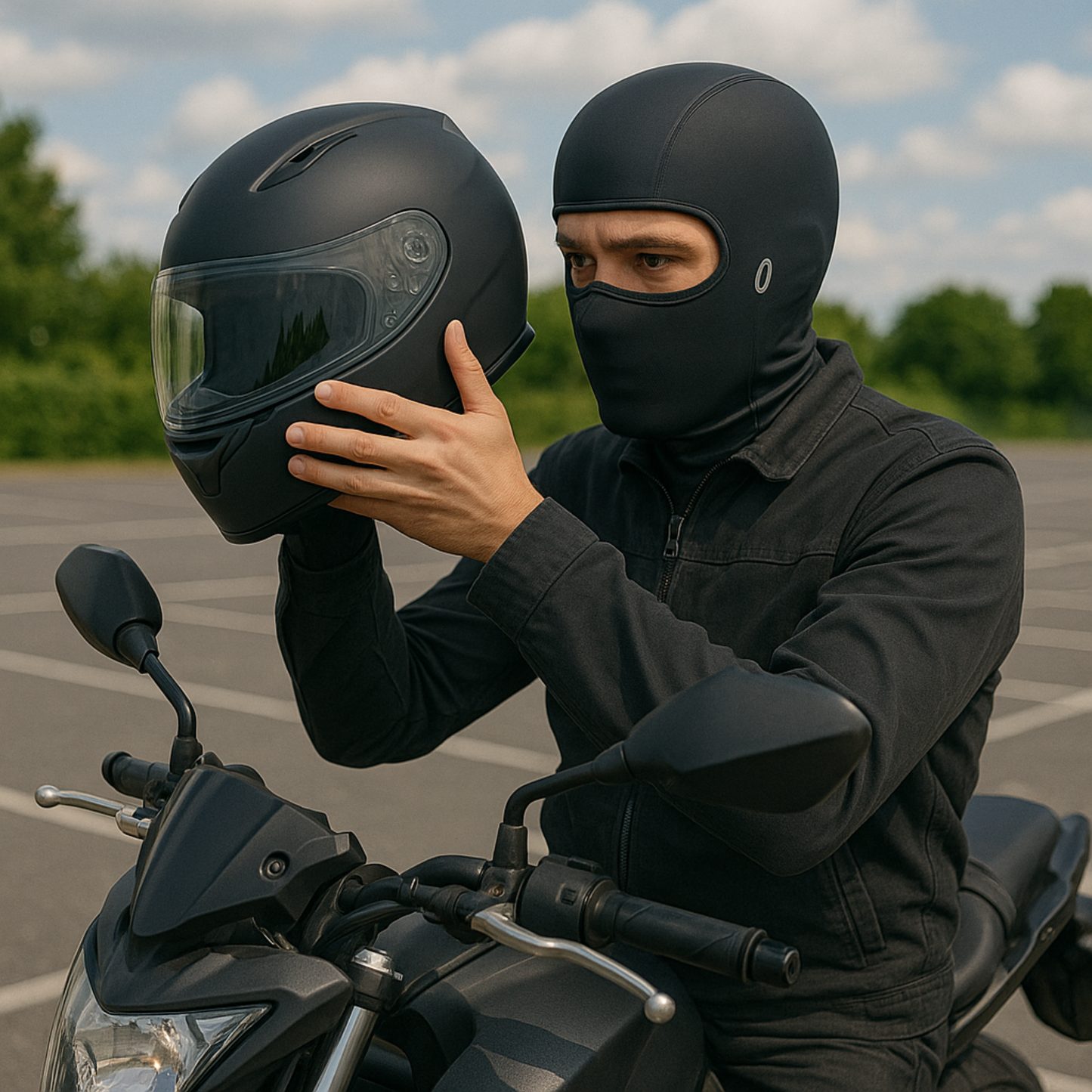 Helm Muts geschikt voor Fiets / Scooter / Motor - Balaclava - Fietskleding Winter - Zwart
