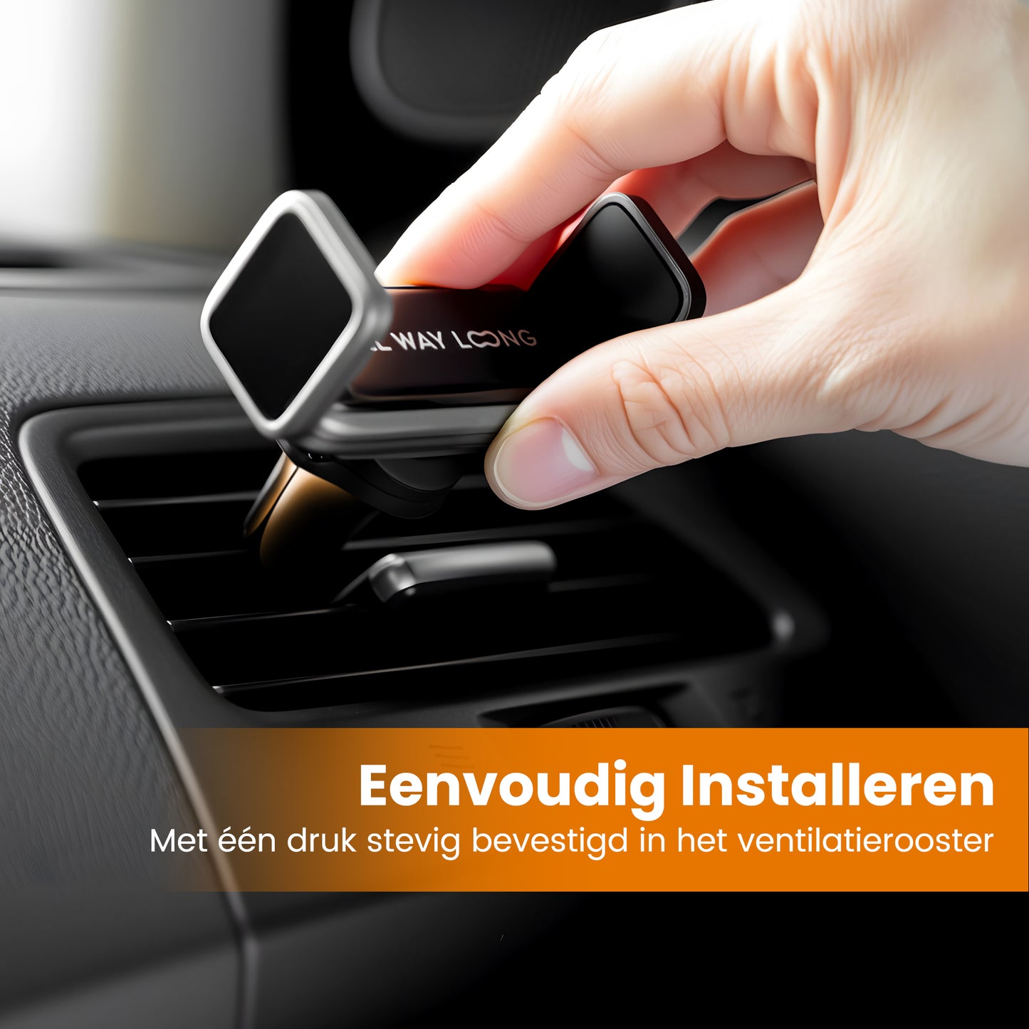 Telefoonhouder Ventilatierooster Auto - Universeel - Zwart