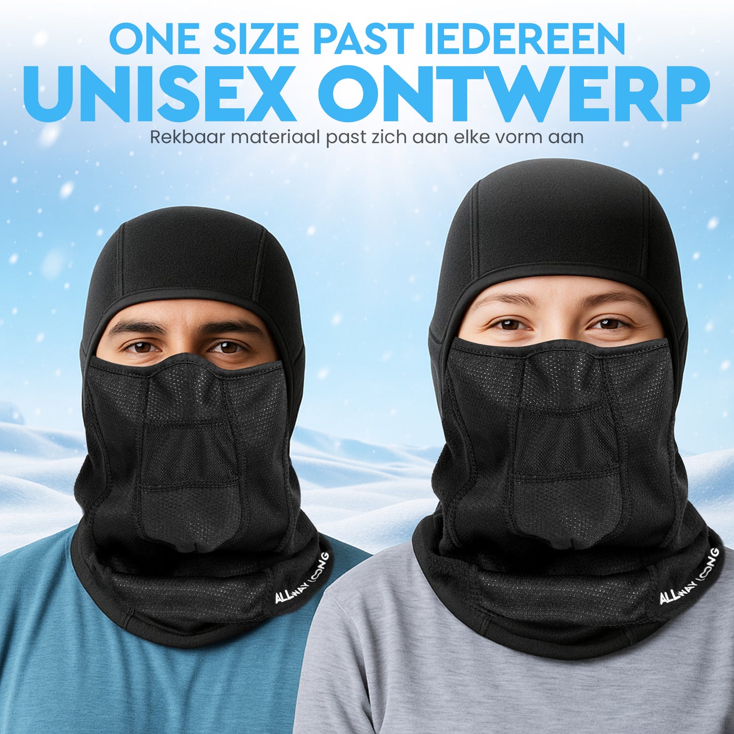 Waterdichte Balaclava -Ski Masker - Geschikt voor Fiets / Scooter / Motor / Wintersport - Zwart
