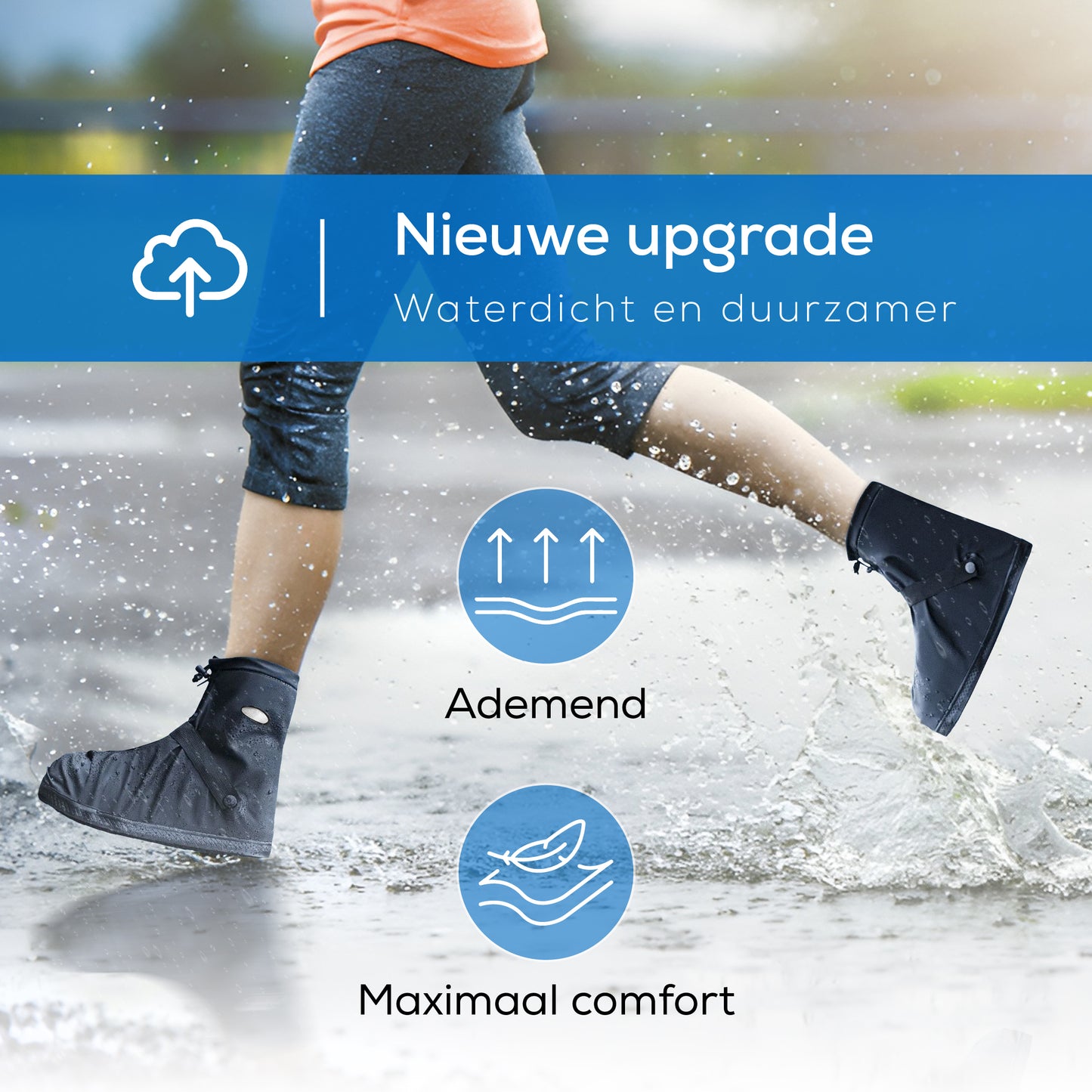 Overschoenen Waterdicht - Regenschoenen Fiets - Schoenhoesjes - Zwart