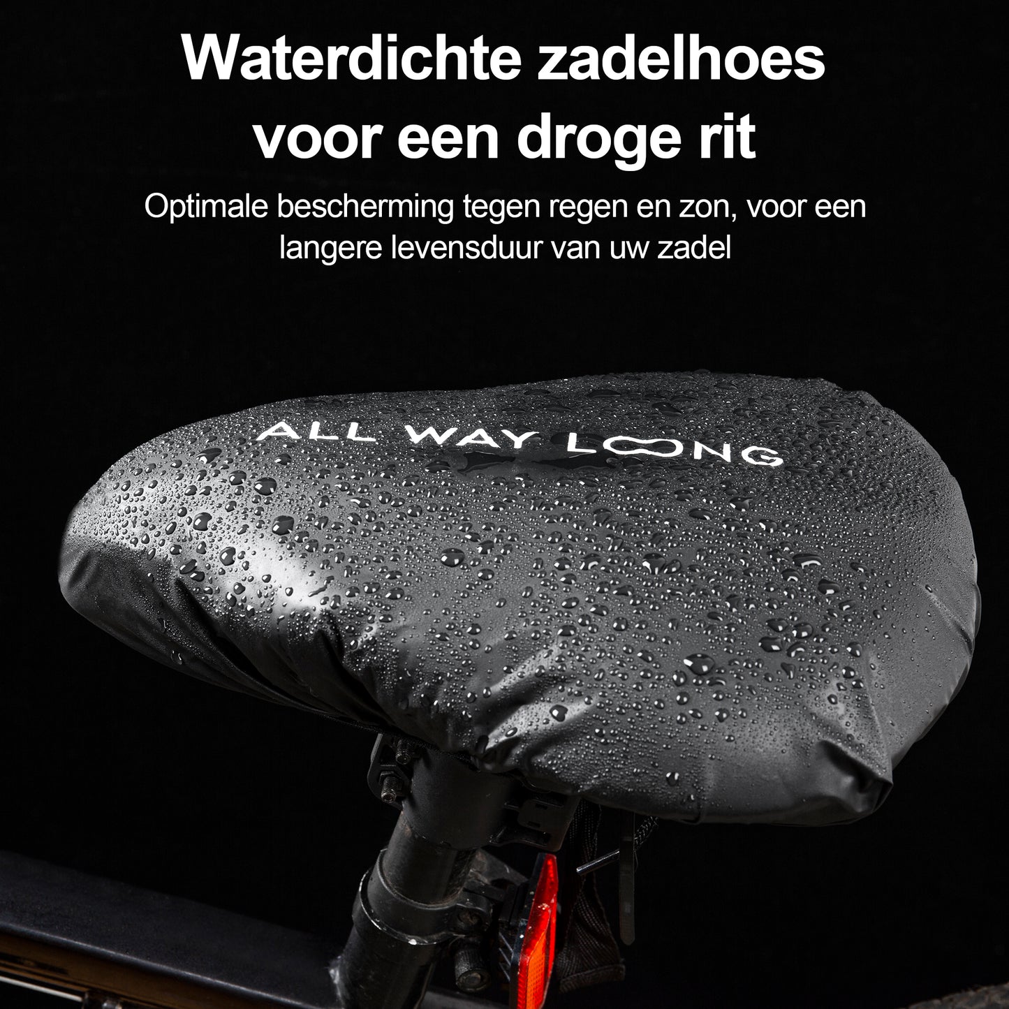 Close-up waterdichte zadelhoes met PVC materiaal