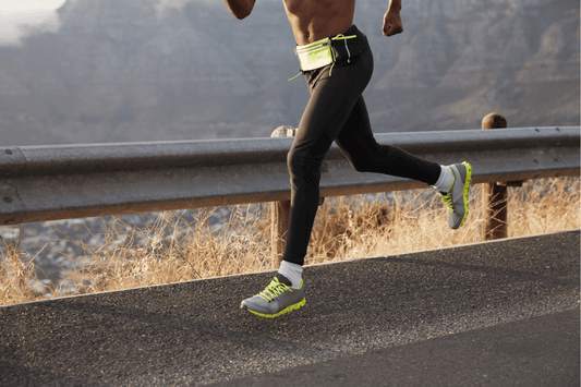 Persoon aan het hardlopen met hardloopriem