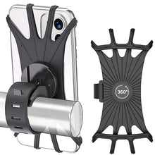 Telefoonhouder Fiets - 360° Rotatie - GSM Houder Fiets - Fiets / Scooter / Kinderwagen - Universeel - Zwart