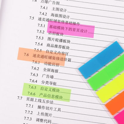 Sticky Notes Transparant - Index Tabs - Zelfklevend - 100 stuks - 5 Kleuren