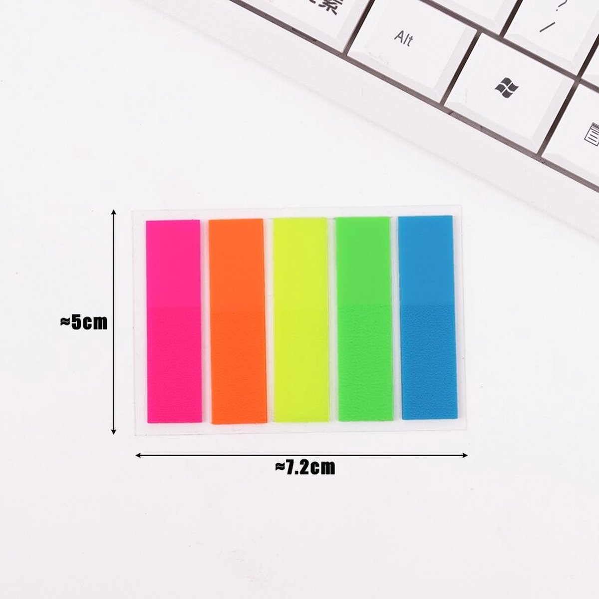 Sticky Notes Transparant - Index Tabs - Zelfklevend - 100 stuks - 5 Kleuren