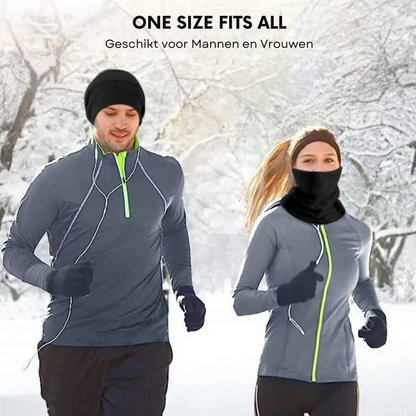 Nekwarmer Heren & Dames - Geschikt voor Wintersport, Wandelen & Fietsen - Halswarmer - Sjaal - Zwart