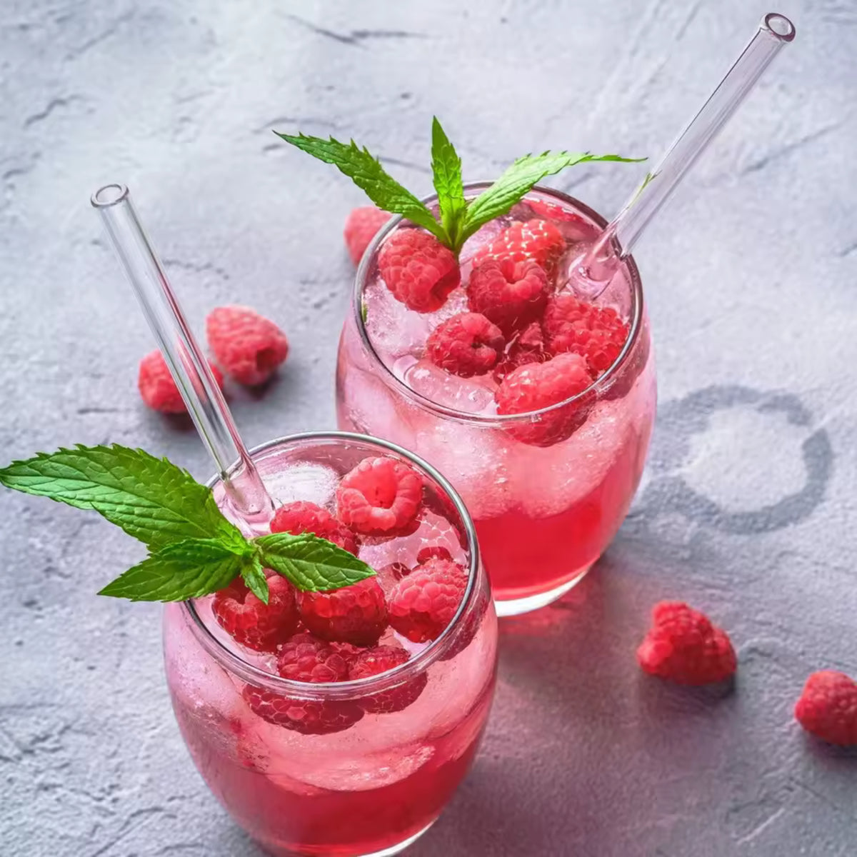 Herbruikbare Glazen Rietjes - Met Schoonmaakborsteltjes - Rietjes Glas - Cocktail Rietjes - Transparant - 12 Stuks