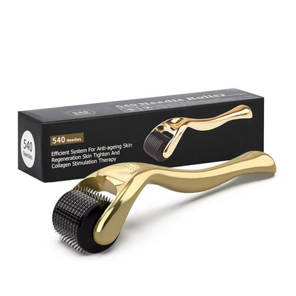 Dermaroller - 0.5 mm - 540 Micronaalden - Gezichtsroller - Baardroller - Huidverzorging - Goud