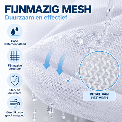 Waszak Groot - 110 x 90 CM - Waszak met Rits - Laundry Bag - Waszakken - Wit
