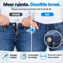 Knoopsgat Verlenger - Set van 28 Stuks - Broekverbreder - Knoopsgaten Elastiek - Knoopsverlenger - 15-18 MM