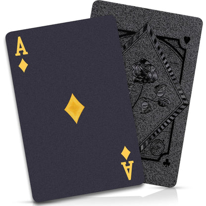 Speelkaarten Volwassenen - Pokerkaarten - 100% Plastic & Waterdichte Kaarten - Kaartspel - Zwart