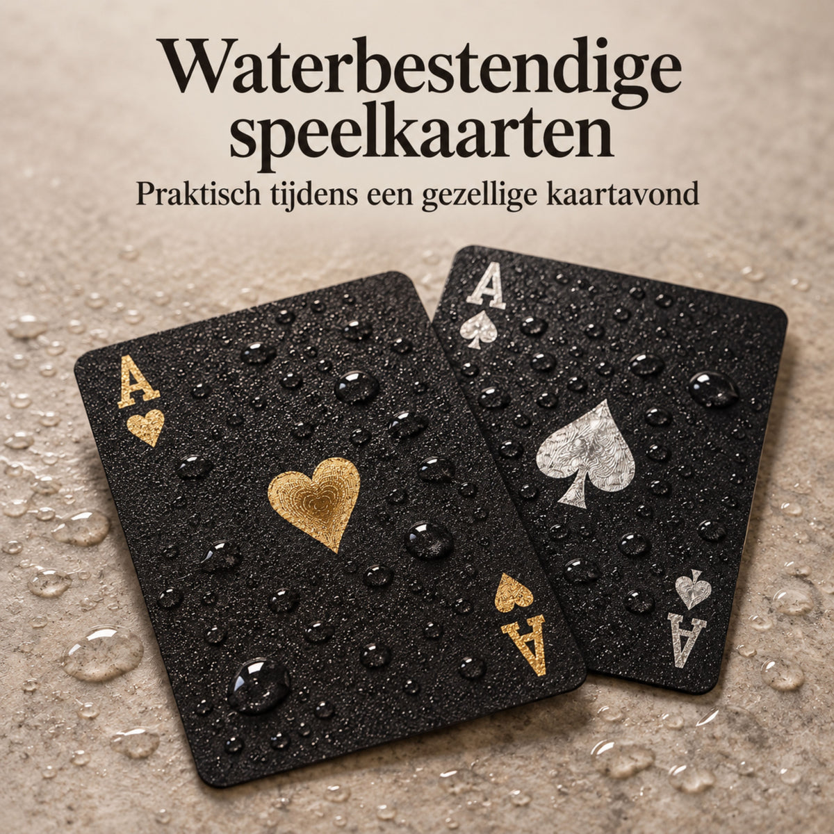 Speelkaarten Volwassenen - Pokerkaarten - 100% Plastic & Waterdichte Kaarten - Kaartspel - Zwart