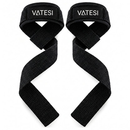 Lifting straps - Gym Straps - Wrist Straps - Deadlift Straps - Fitness, Crossfit & Krachttraining - One Size - Zwart