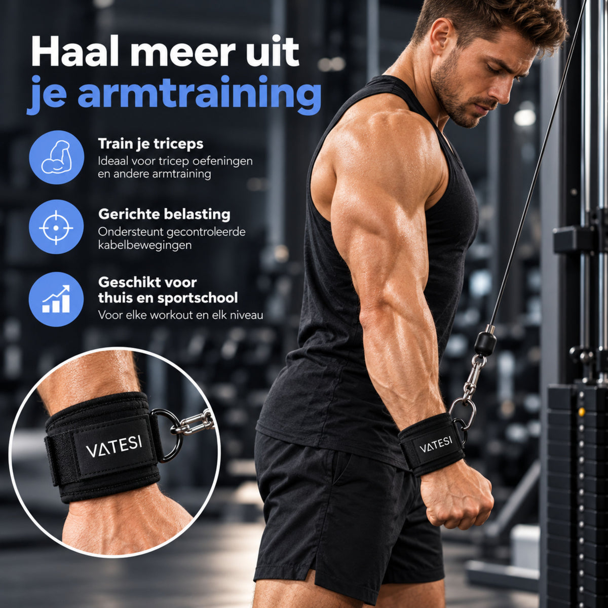 Ankle Strap - Ook Geschikt als Pols Strap - Wrist cuffs - Gym - Fitness - Enkelband Fitness - Enkel Straps - Set van 2 Stuks