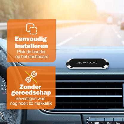 Telefoonhouder Auto Magnetisch Dashboard - Off-Road & Drempel Proof - Zwart