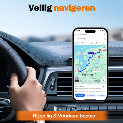 Telefoonhouder Auto Magnetisch Dashboard - Off-Road & Drempel Proof - Zwart