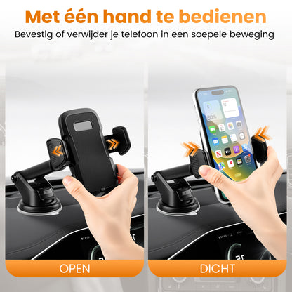 Telefoonhouders Auto met Zuignap - 3 in 1 Autohouder - Verstelbaar