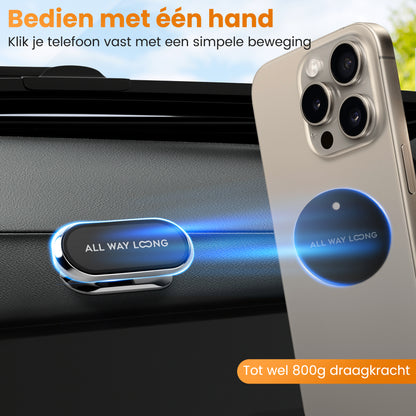 Telefoonhouder Auto Magnetisch - Dashboard - GSM Houder Auto - Off-Road & Drempel Proof - Magneet telefoonhouder - 360º Draaibaar