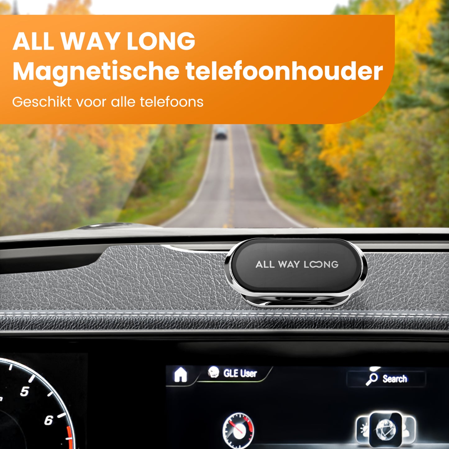 Telefoonhouder Auto Magnetisch - Dashboard - GSM Houder Auto - Off-Road & Drempel Proof - Magneet telefoonhouder - 360º Draaibaar