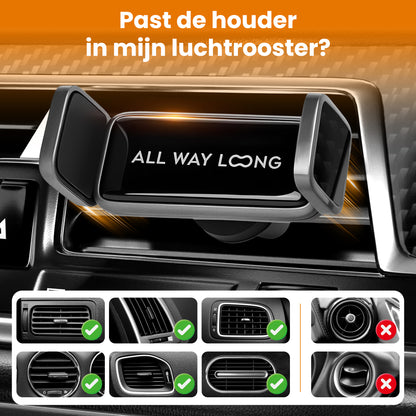 Telefoonhouder Ventilatierooster Auto - Universeel - Zwart