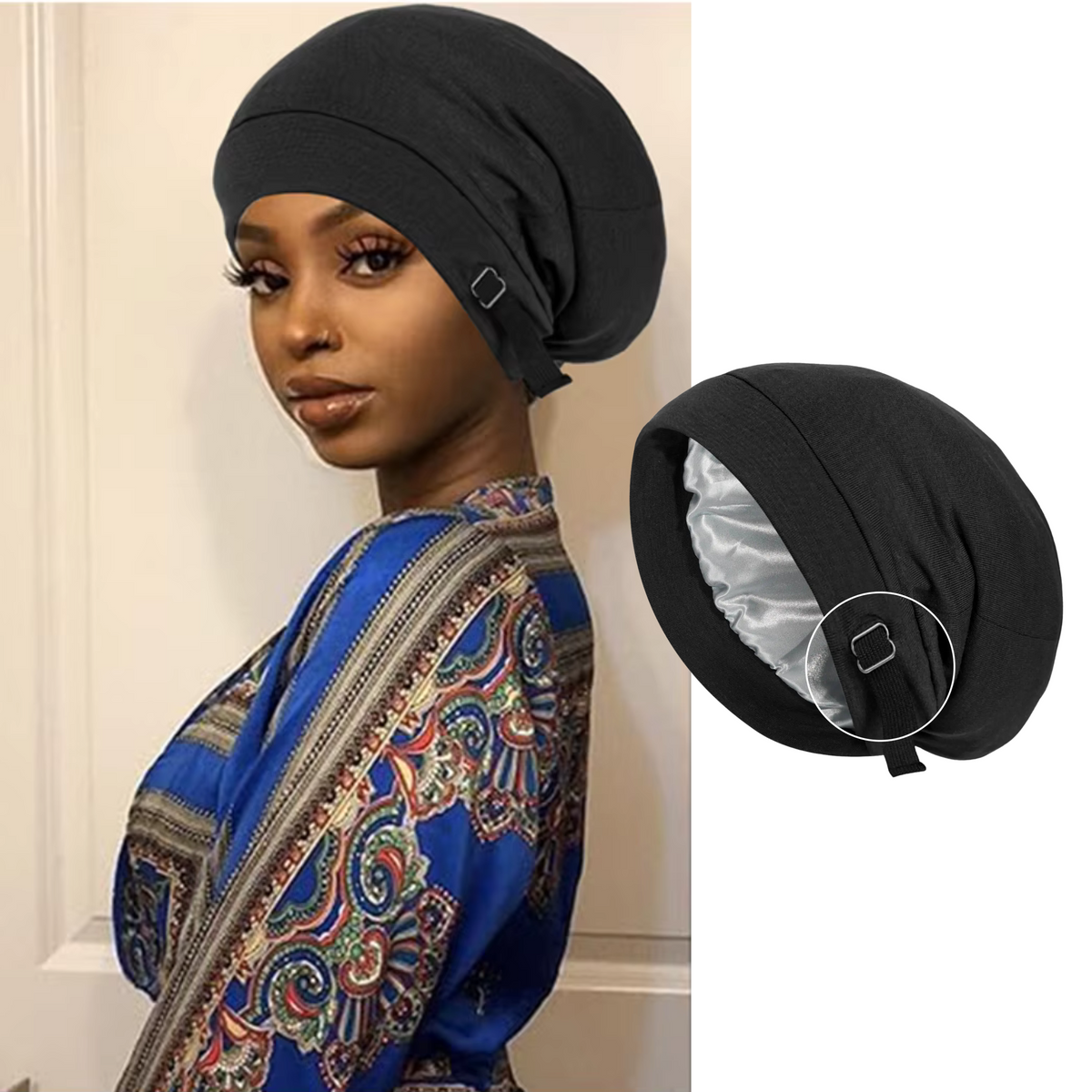 Satijnen Slaapmuts Verstelbaar - Satijnen Bonnet - Haarnetje