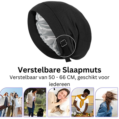 Satijnen Slaapmuts Verstelbaar - Satijnen Bonnet - Haarnetje