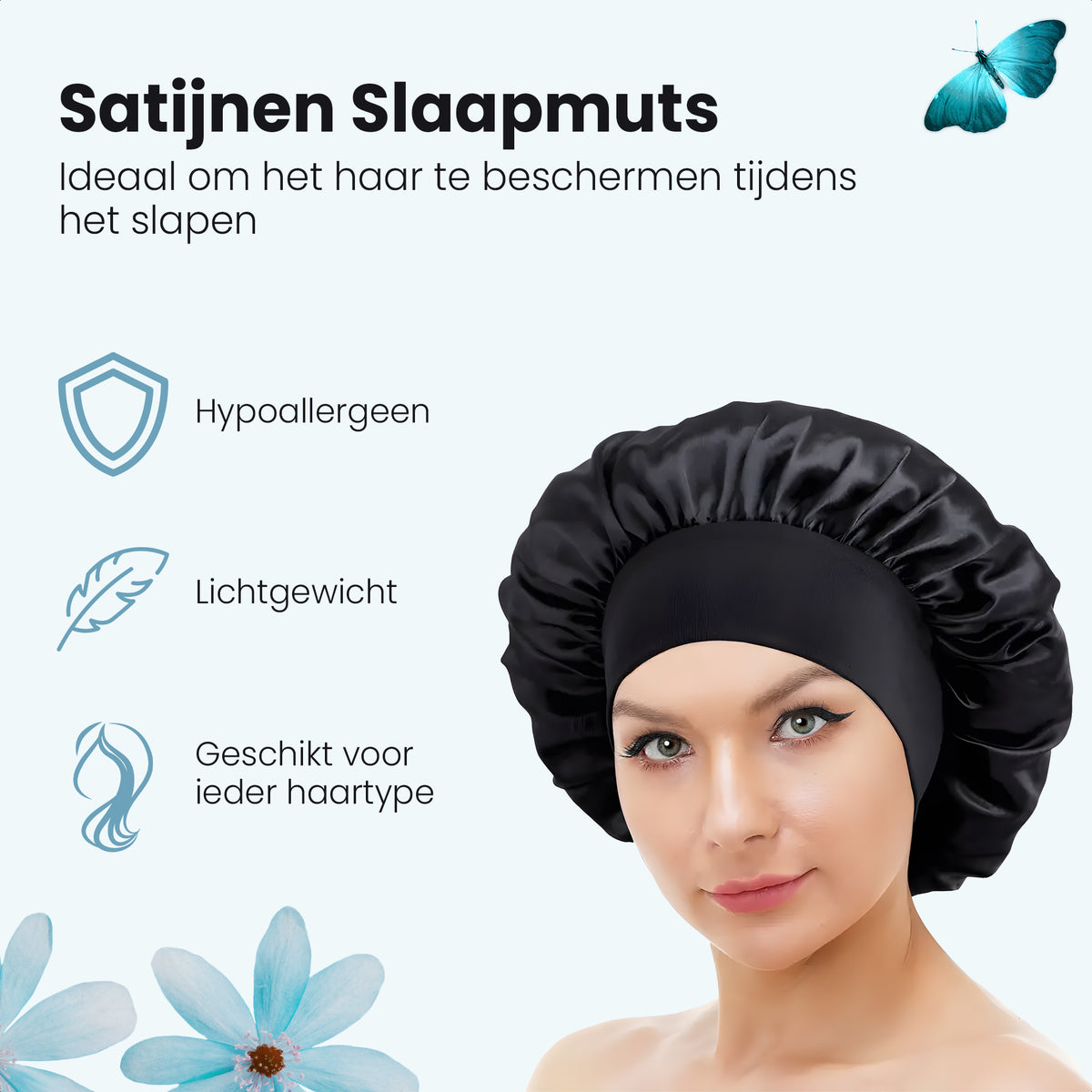 Satijnen Slaapmuts - 1 Stuk - Bonnet satijn - Satijnen Bonnet - Haarnetje