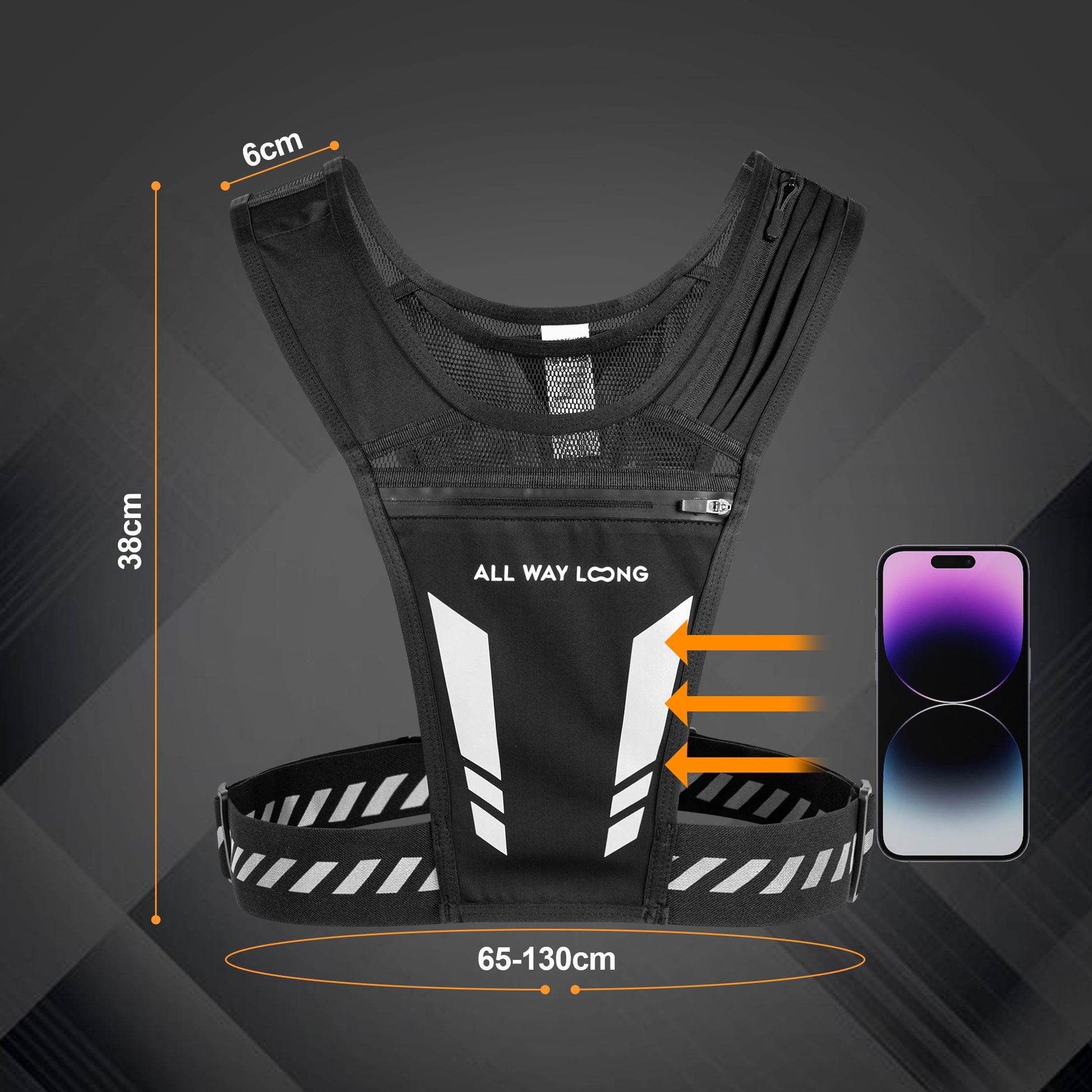 Reflecterend hardloopvest afmetingen
