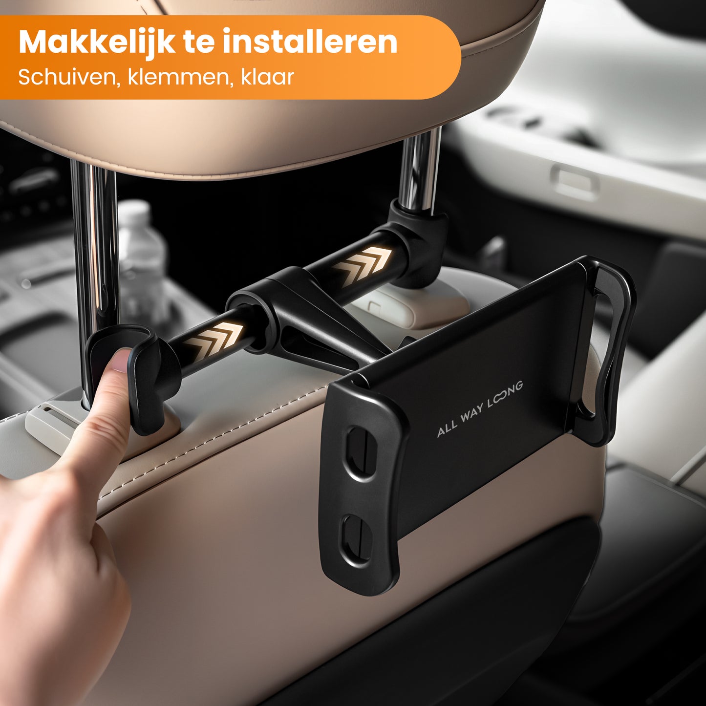 Tablet Houder Auto - Verstelbaar - Zwart