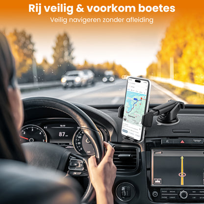 Telefoonhouders Auto met Zuignap - 3 in 1 Autohouder - Verstelbaar