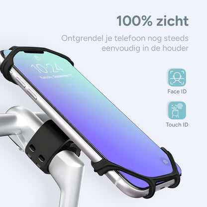 Telefoon in elastische fiets telefoonhouder