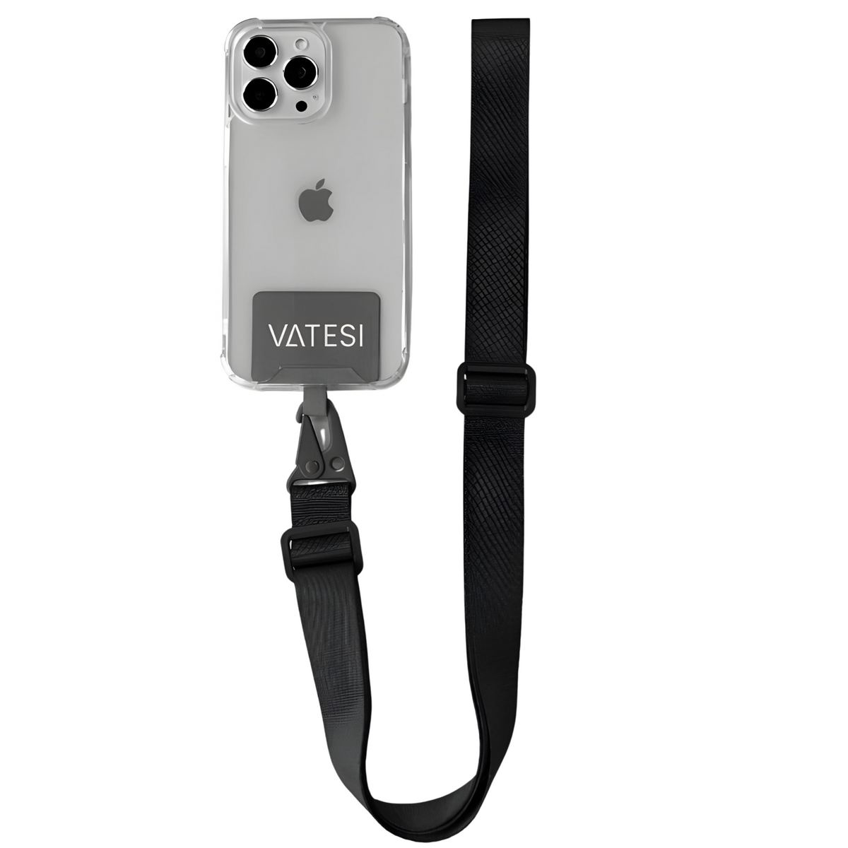 Telefoonkoord Universeel - Telefoonketting - Telefoonkoord Verstelbaar - 150 CM - Zwart