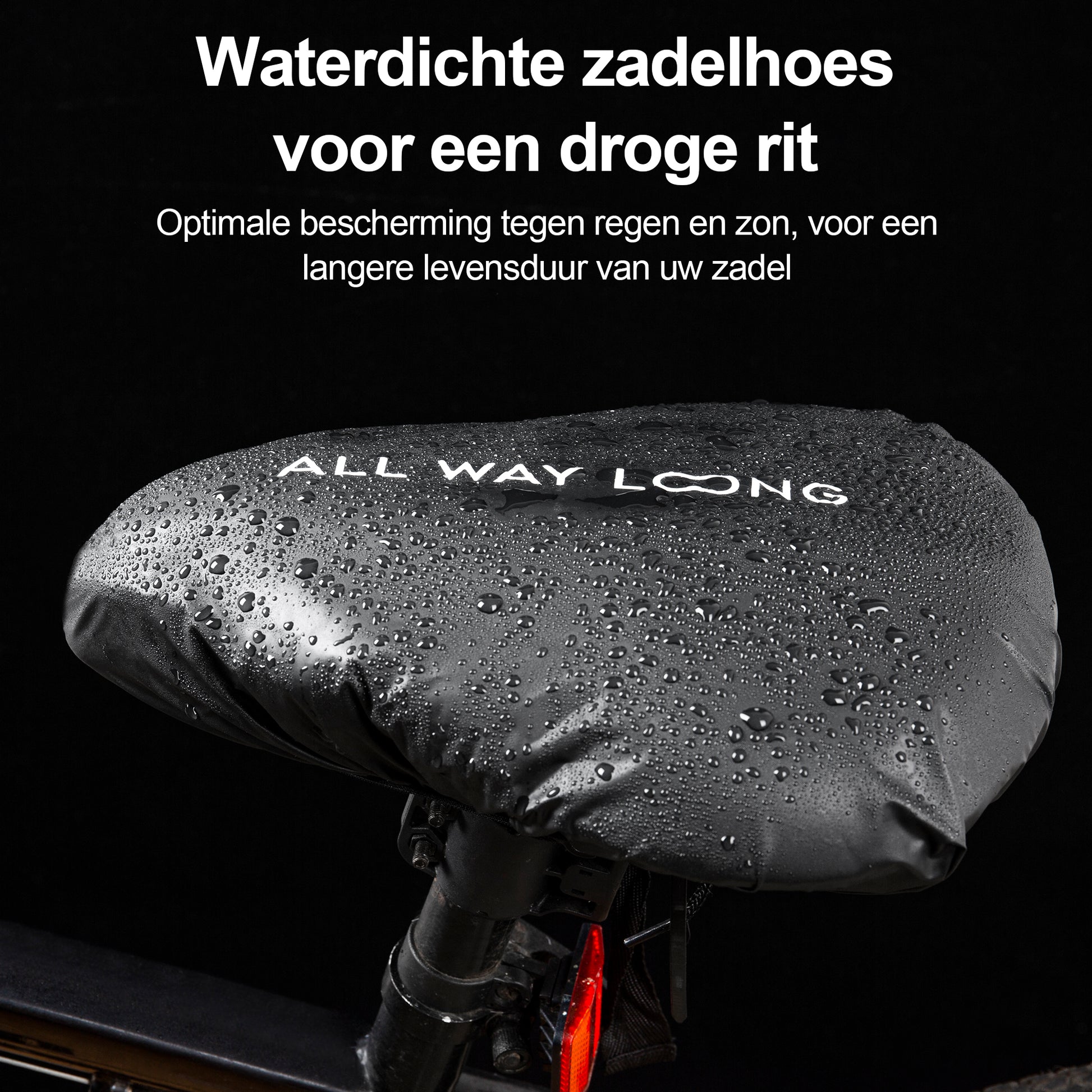Close-up waterdichte zadelhoes met PVC materiaal